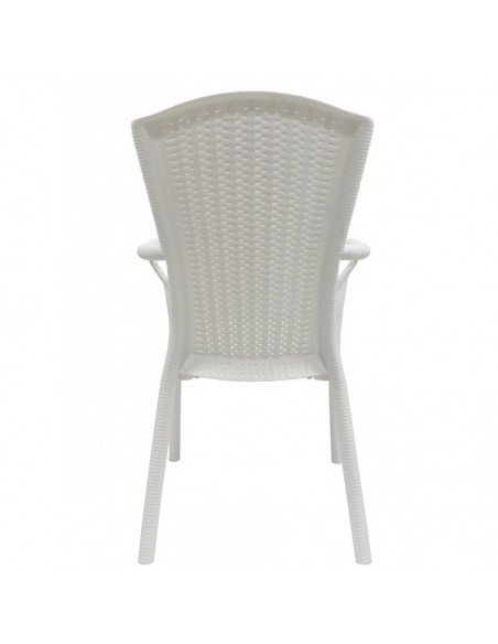 Sillón NESTOR, apilable, polipropileno blanco
