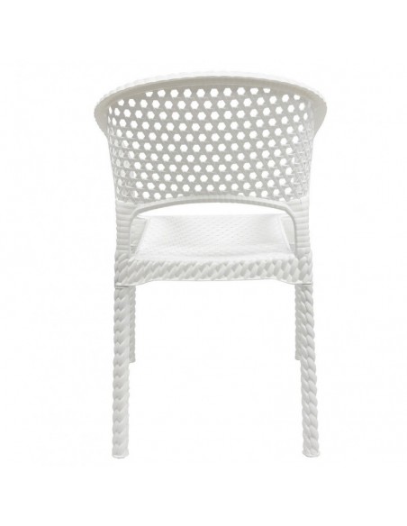 Sillón CALVIN, apilable, polipropileno blanco