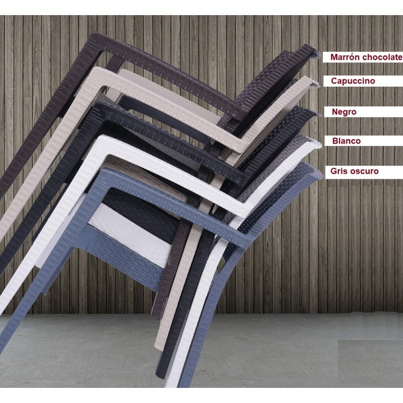 Sillón LIDO, apilable, polipropileno capuccino