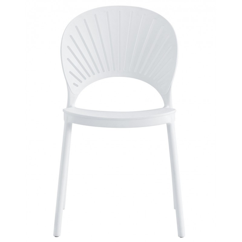 Silla ABANICO, apilable, polipropileno blanco