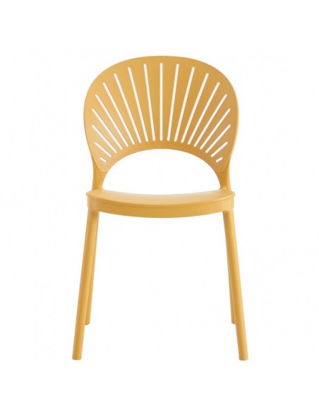 Silla ABANICO, apilable, polipropileno amarillo