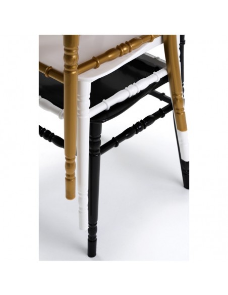 Silla WEDDING, apilable, polipropileno dorado