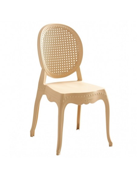 Silla CIBELES, apilable, polipropileno blanco