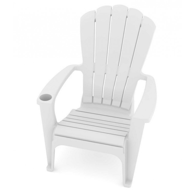 Sillón ADIRONDAK, apilable, polipropileno blanco