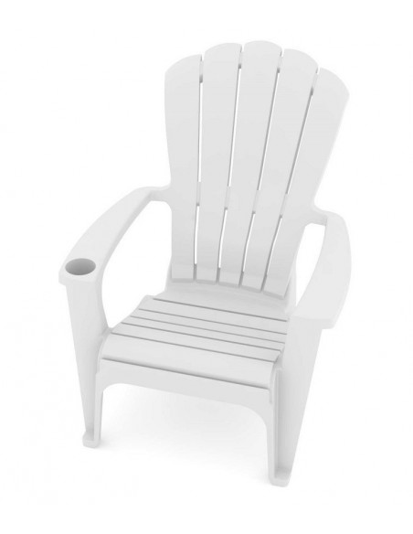 Sillón ADIRONDAK, apilable, polipropileno blanco