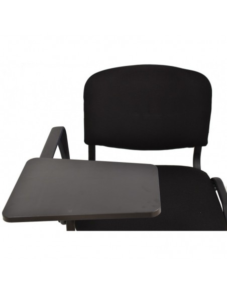 Silla NIZA NEW AM, brazo pala a derecha, chasis negro, tejido negro