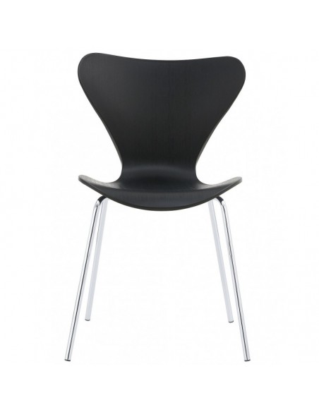 Silla ARNE NEW, cromada, polipropileno negro