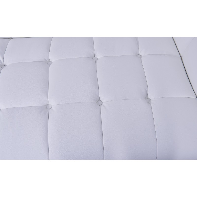 Sillón LEWIS, similpiel blanca