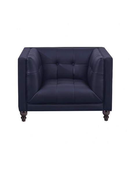 Sillón LEWIS, similpiel negra