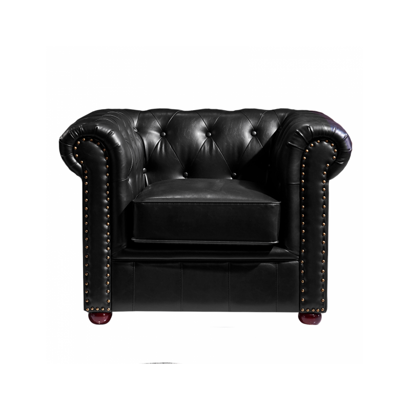 Sillón CHESTER CRAIOVA, similpiel negra