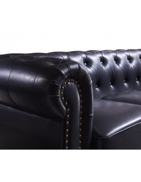 Sillón CHESTER CRAIOVA, similpiel negra