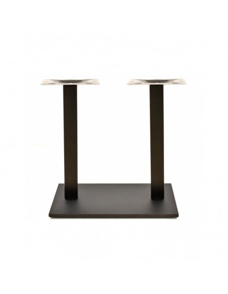 Base de mesa BEVERLY, rectangular, tubo cuadrado, negra, base de 70 x 40 cms, altura 72 cms