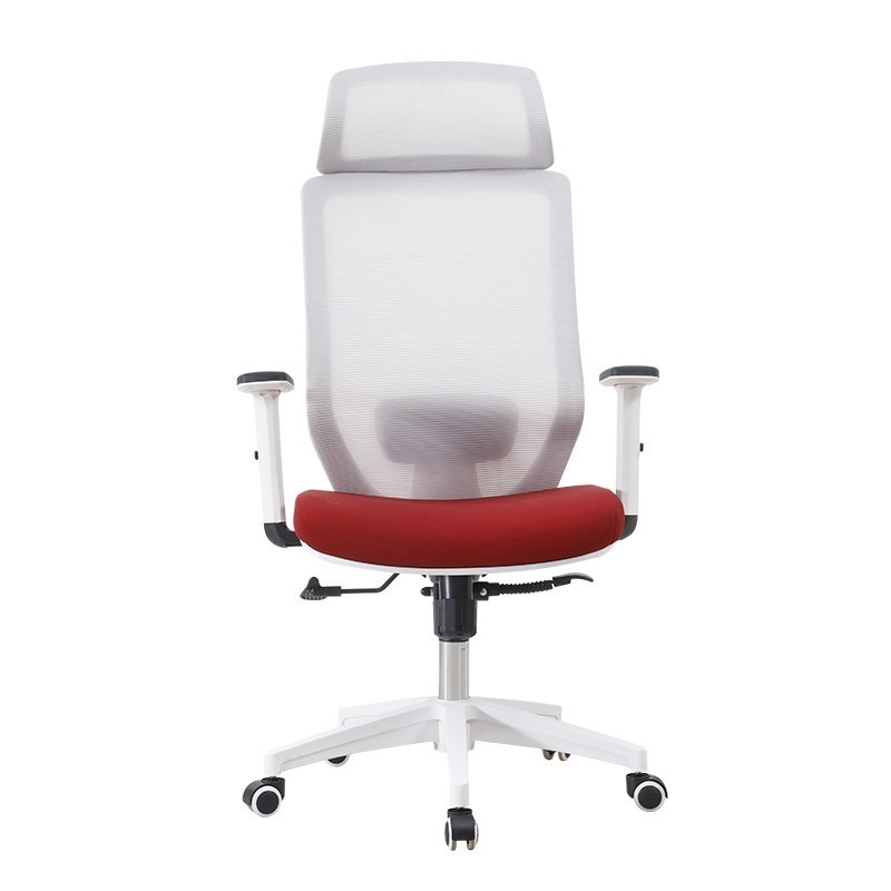 Sillón de oficina CLAYTON, blanco, malla gris,...