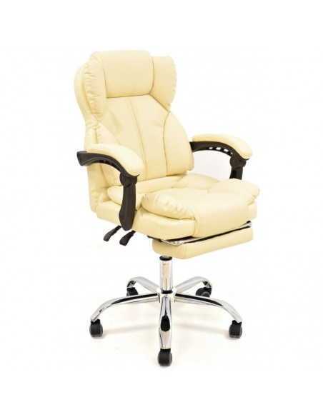 Sillón de oficina SINTRA, alto, gas, sincro, similpiel beige