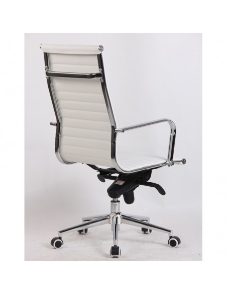 Sillón de oficina ALABAMA NEW, alto, similpiel blanca