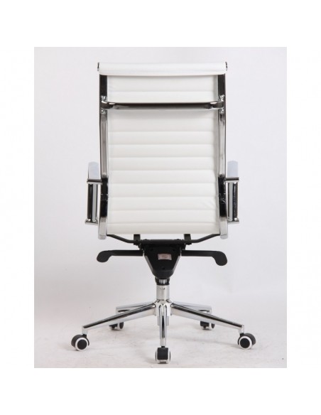Sillón de oficina ALABAMA NEW, alto, similpiel blanca