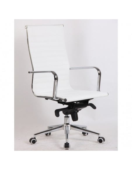 Sillón de oficina ALABAMA NEW, alto, similpiel blanca