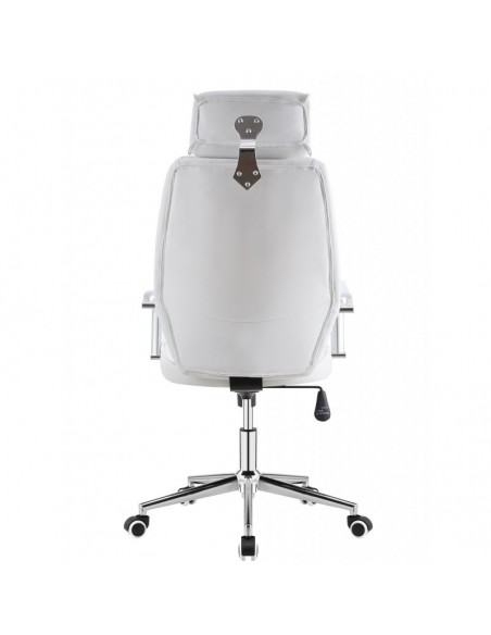 Sillón de oficina BRATISLAVA NEW, alto, similpiel blanca
