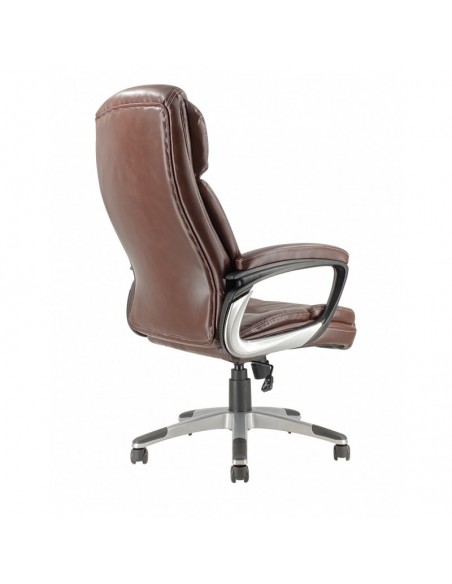 Sillón de oficina CÓRDOBA, alto, gas, basculante, similpiel marrón
