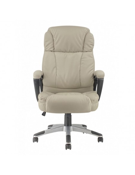 Sillón de oficina CÓRDOBA, alto, gas, basculante, similpiel gris claro