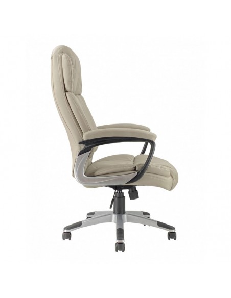 Sillón de oficina CÓRDOBA, alto, gas, basculante, similpiel gris claro