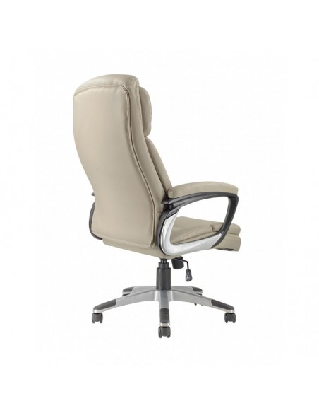 Sillón de oficina CÓRDOBA, alto, gas, basculante, similpiel gris claro