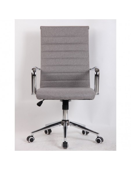 Sillón de oficina IOWA, alto, gas, basculante, tejido gris claro