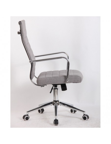 Sillón de oficina IOWA, alto, gas, basculante, tejido gris claro