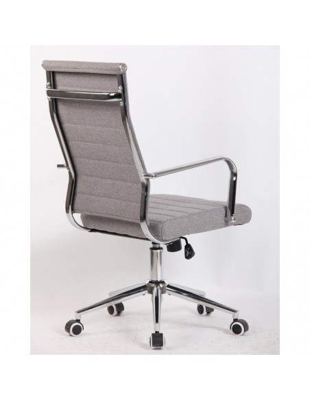 Sillón de oficina IOWA, alto, gas, basculante, tejido gris claro