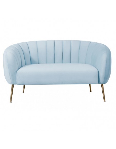 Sofá SIRET, 2 plazas, tapizado velvet  azul claro 59