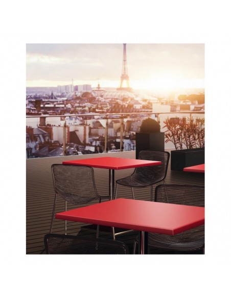 Tablero de mesa Werzalit Alemania, ROJO 328, 70 x 70 cms*