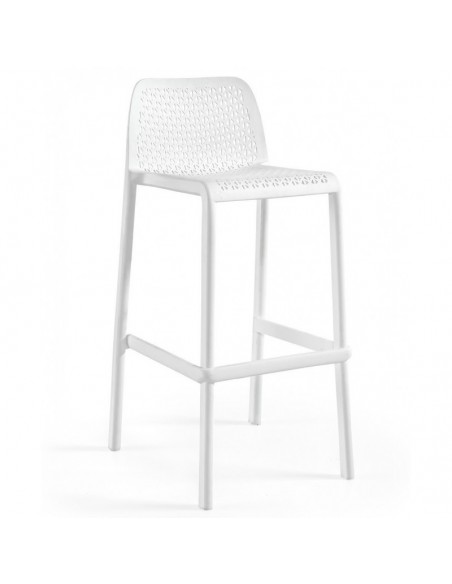 Taburete BILL, apilable, polipropileno blanco