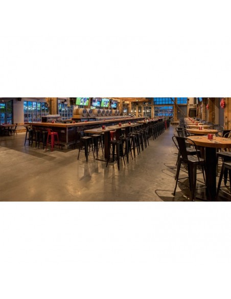 Taburete TOL MAR, acero, negro