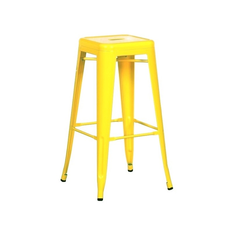 Taburete TOL, acero, amarillo