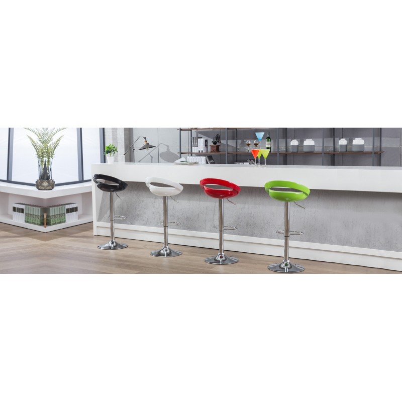 Taburete FLIT ( M ), cromado, abs blanco