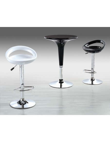 Taburete FLIT ( M ), cromado, abs blanco