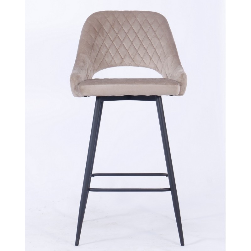 Taburete HONORIO, metal, tapizado velvet 19...