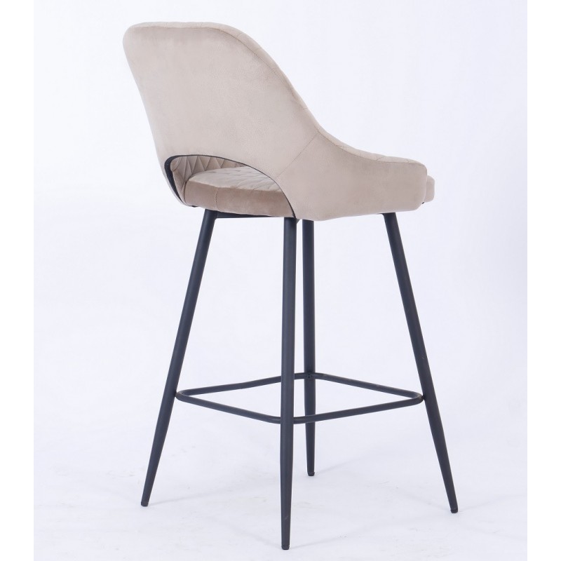 Taburete HONORIO, metal, tapizado velvet 19...