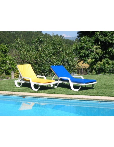 Colchón para tumbona EKKO, tapizado azul