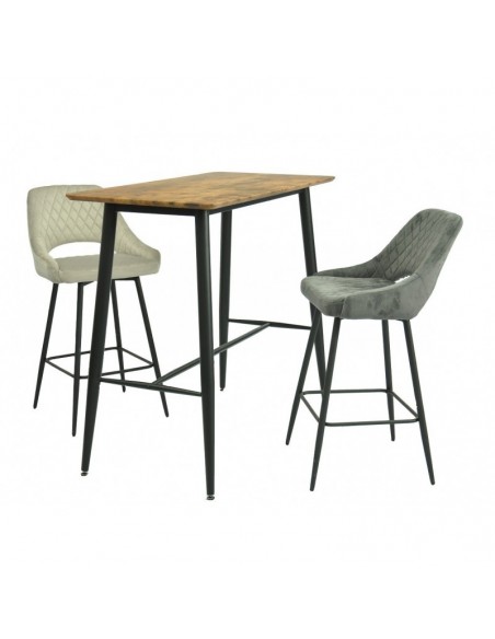 Mesa NITRA, alta, metal, tapa DM 6064 vintage, 120 x 60 cms