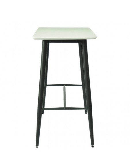 Mesa NITRA, alta, metal, tapa blanca, 120 x 60 cms