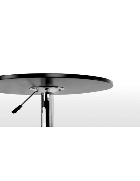Mesa MABEL (HT), graduable, tapa soft negra, 70 cms de diámetro