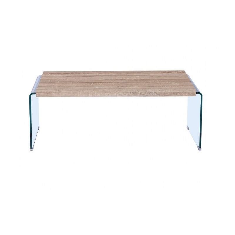 Mesa OSIRIS, baja, madera, cristal curvado,...