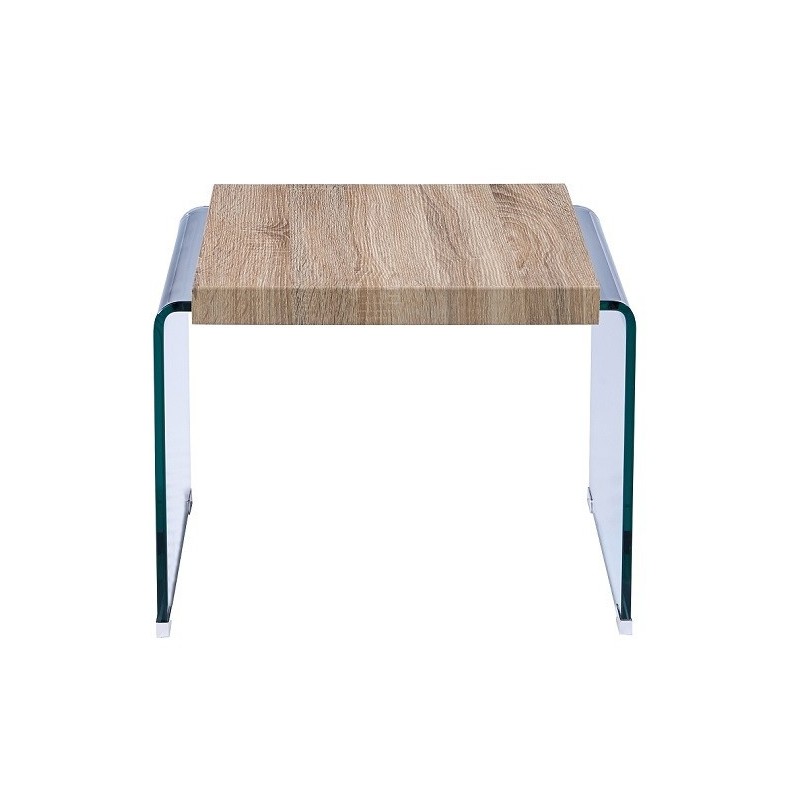 Mesa OSIRIS, baja, madera, cristal curvado,...