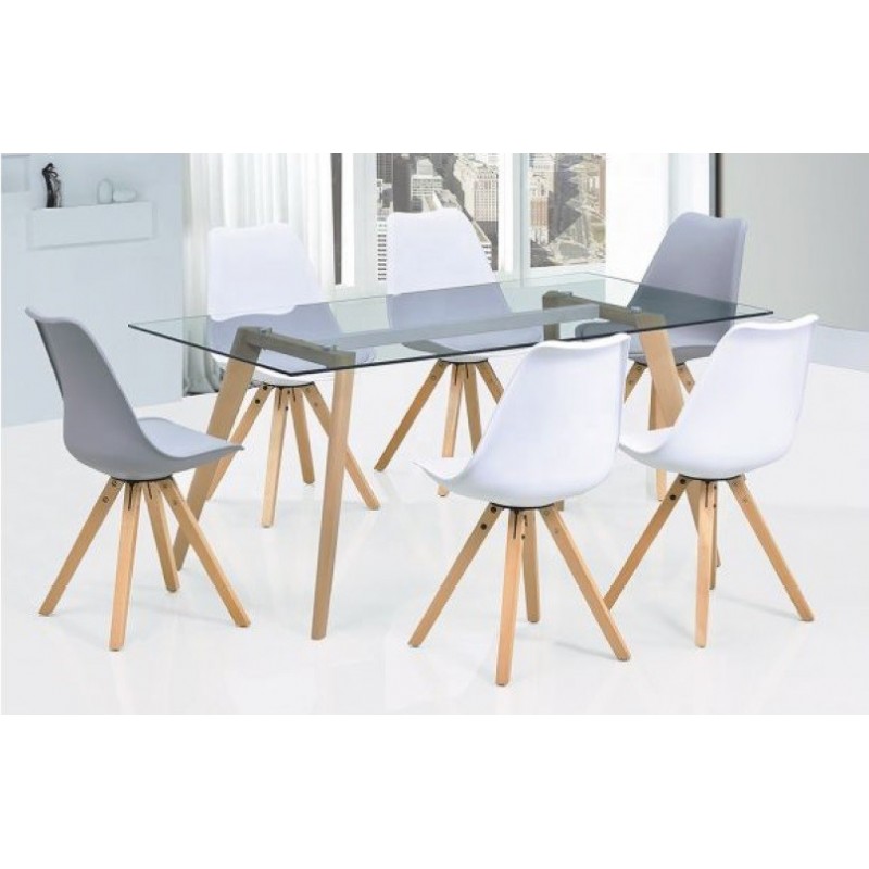 Mesa POMPEYA, metal, cristal templado, 160 x 90...