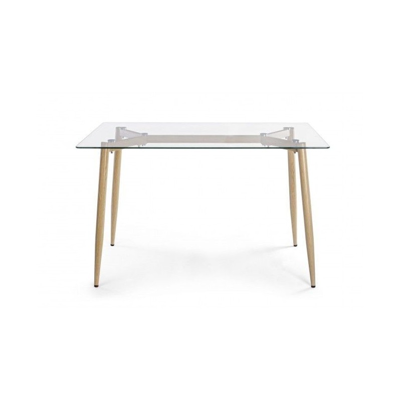 Mesa TIVOLI, metal, cristal transparente, 120 x...