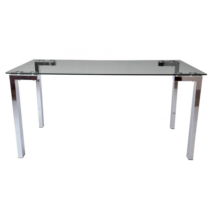 Mesa LAINEY 160 (M), cromada, cristal, 160 x 90...