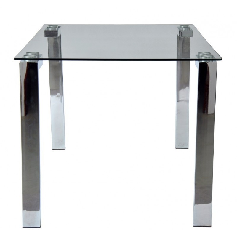 Mesa LAINEY 160 (M), cromada, cristal, 160 x 90...