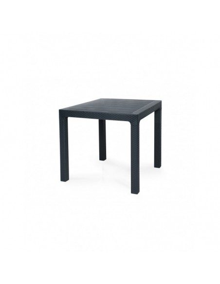 Mesa TROPICAL, polipropileno antracita, 80 x 80 cms