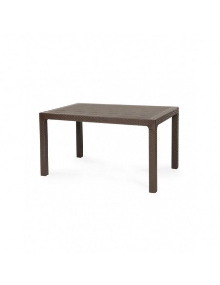 Mesa TROPICAL, polipropileno marrón chocolate, 150 x 90 cms